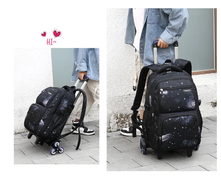 Kids School Bag With Wheels Rolling Backpack for Boy Wheeled School Bag 6 Wheels Trolley Bookbag Carry on Luggage with Lunch Bag Kids School Bag With Wheels Rolling Backpack for Boy Wheeled School Bag 6 Wheels Trolley Bookbag Carry on Luggage with Lunch Bag