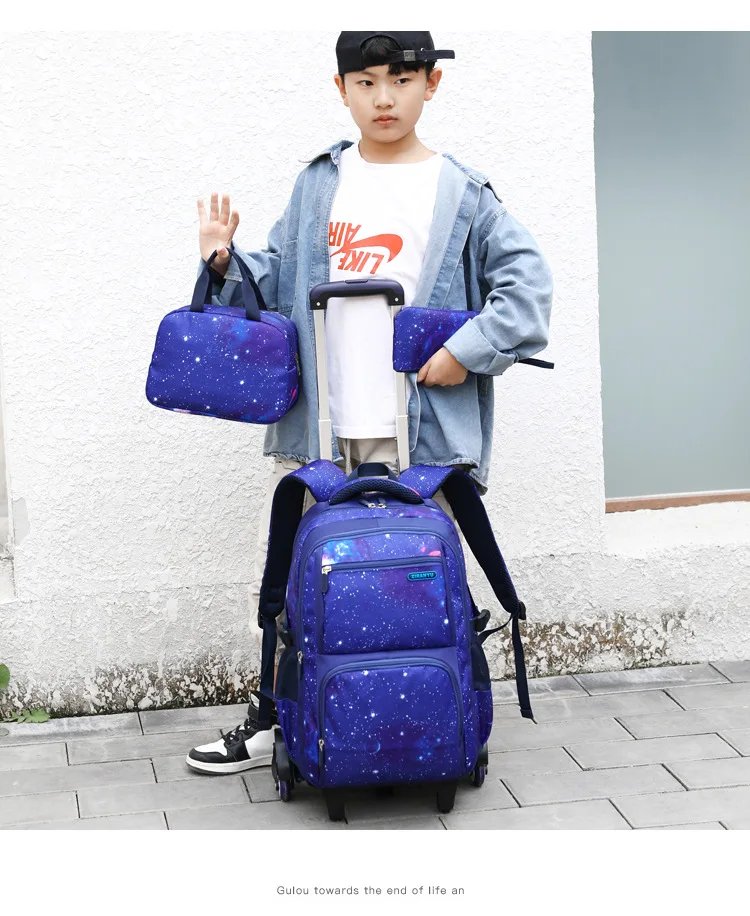 Kids School Bag With Wheels Rolling Backpack for Boy Wheeled School Bag 6 Wheels Trolley Bookbag Carry on Luggage with Lunch Bag Kids School Bag With Wheels Rolling Backpack for Boy Wheeled School Bag 6 Wheels Trolley Bookbag Carry on Luggage with Lunch Bag