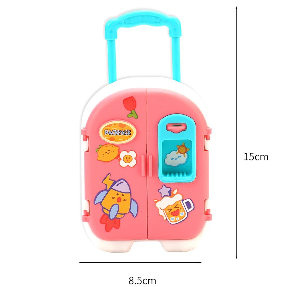 NK Official 1 Set Fashion Mini Suitcase Fit For Barbie Doll Travel Case Luggage Clothes Storage for 1/6 BJD Doll Kid Toy Gift JJ