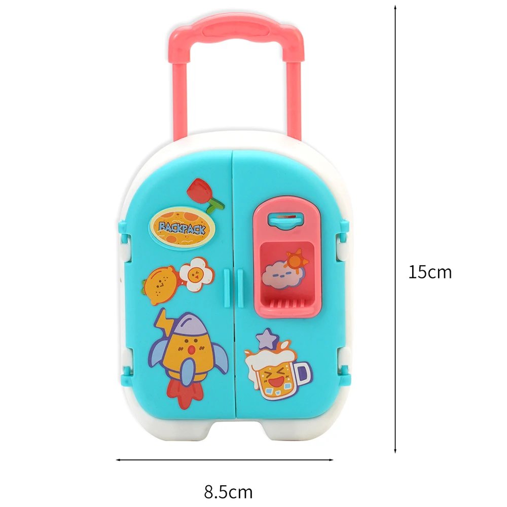NK Official 1 Set Fashion Mini Suitcase Fit For Barbie Doll Travel Case Luggage Clothes Storage for 1/6 BJD Doll Kid Toy Gift JJ