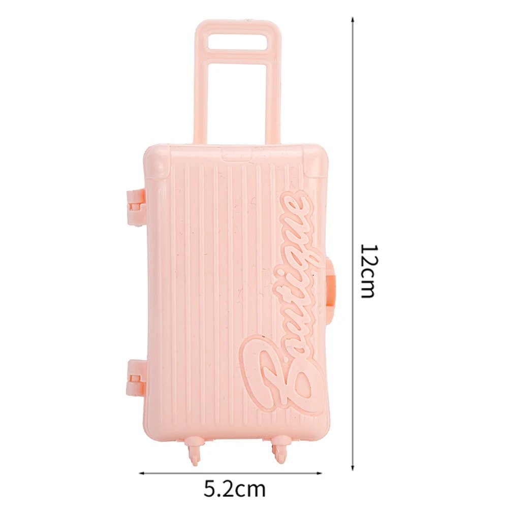 NK Official 1 Set Fashion Mini Suitcase Fit For Barbie Doll Travel Case Luggage Clothes Storage for 1/6 BJD Doll Kid Toy Gift JJ