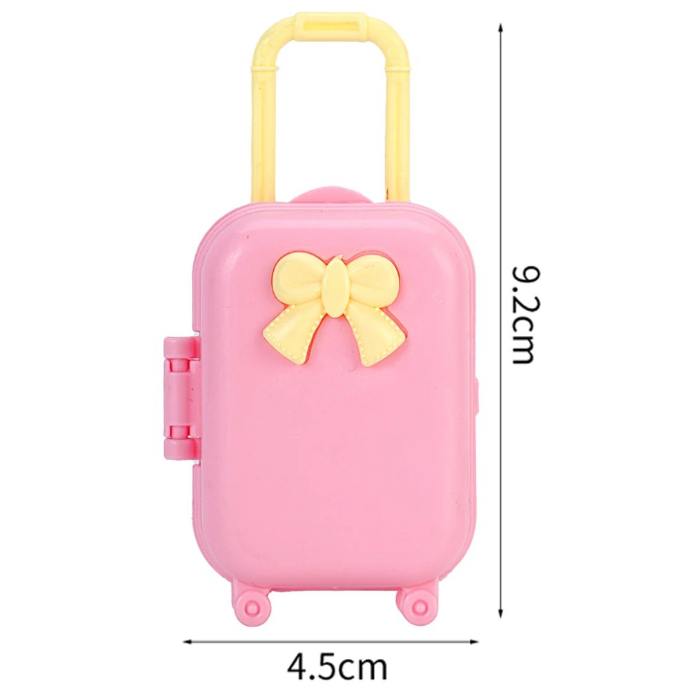 NK Official 1 Set Fashion Mini Suitcase Fit For Barbie Doll Travel Case Luggage Clothes Storage for 1/6 BJD Doll Kid Toy Gift JJ