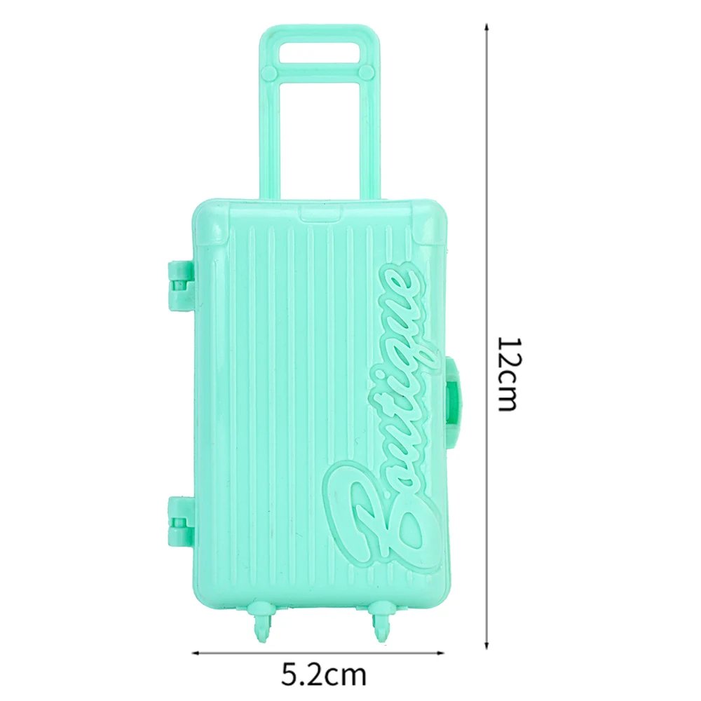 NK Official 1 Set Fashion Mini Suitcase Fit For Barbie Doll Travel Case Luggage Clothes Storage for 1/6 BJD Doll Kid Toy Gift JJ
