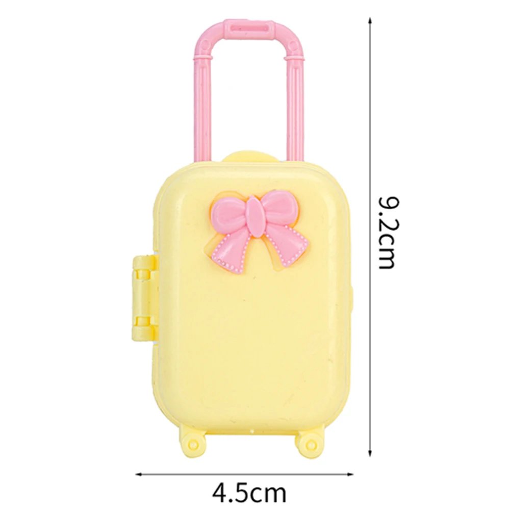 NK Official 1 Set Fashion Mini Suitcase Fit For Barbie Doll Travel Case Luggage Clothes Storage for 1/6 BJD Doll Kid Toy Gift JJ