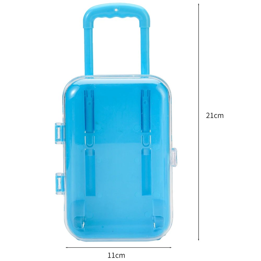 NK Official 1 Set Fashion Mini Suitcase Fit For Barbie Doll Travel Case Luggage Clothes Storage for 1/6 BJD Doll Kid Toy Gift JJ