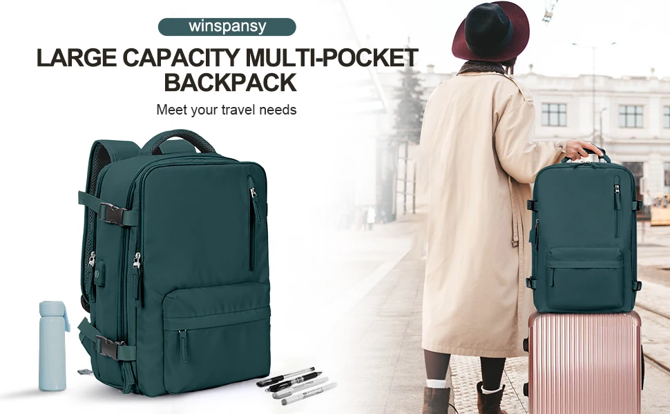 Travel Backpack Carry on Personal Item Bag for Flight Approved, 35L Hand Luggage Suitcase Waterproof Weekender Bag for Men Women Travel Backpack Carry on Personal Item Bag for Flight Approved, 35L Hand Luggage Suitcase Waterproof Weekender Bag for Men Women