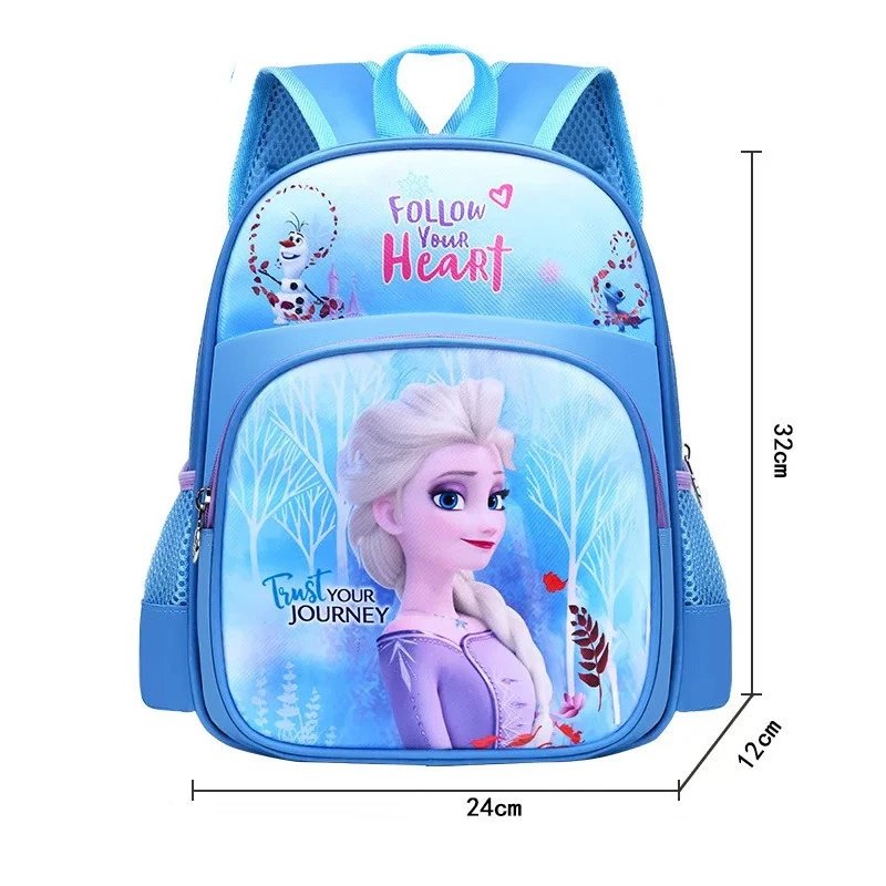 Disney Frozen Backpack Elsa Anna Princess Cartoon Schoolbag Girls Backpack Children Primary School Schoolbag Travel Luggage Bag