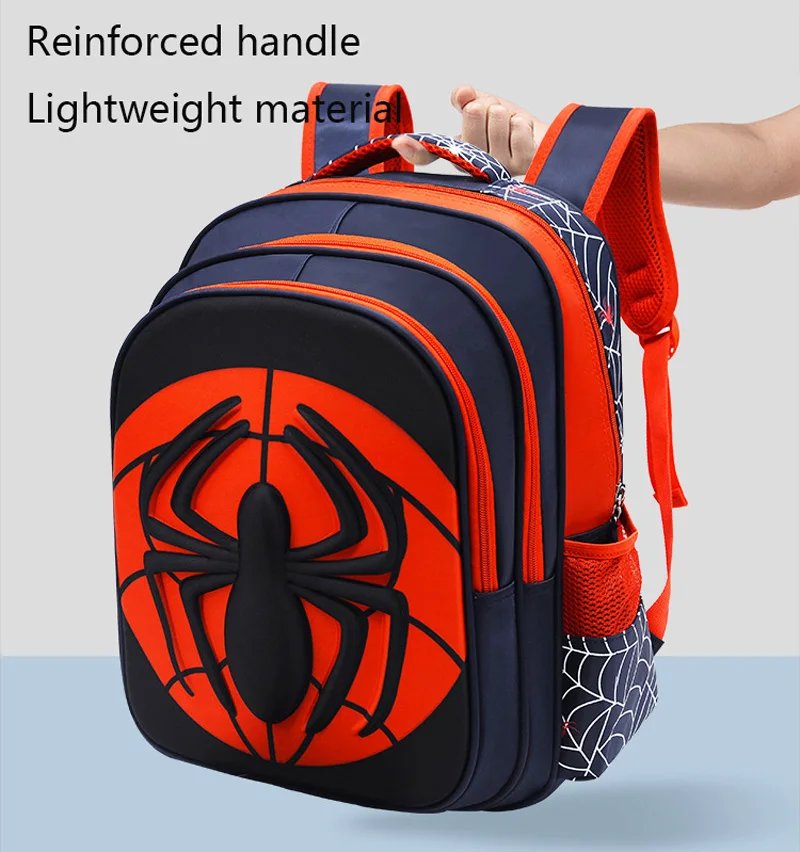Spider Backpack+Pencil Case Set for Boys School Bag Elementary for Kids School Bag Cartoon Waterproof Primary Backpack