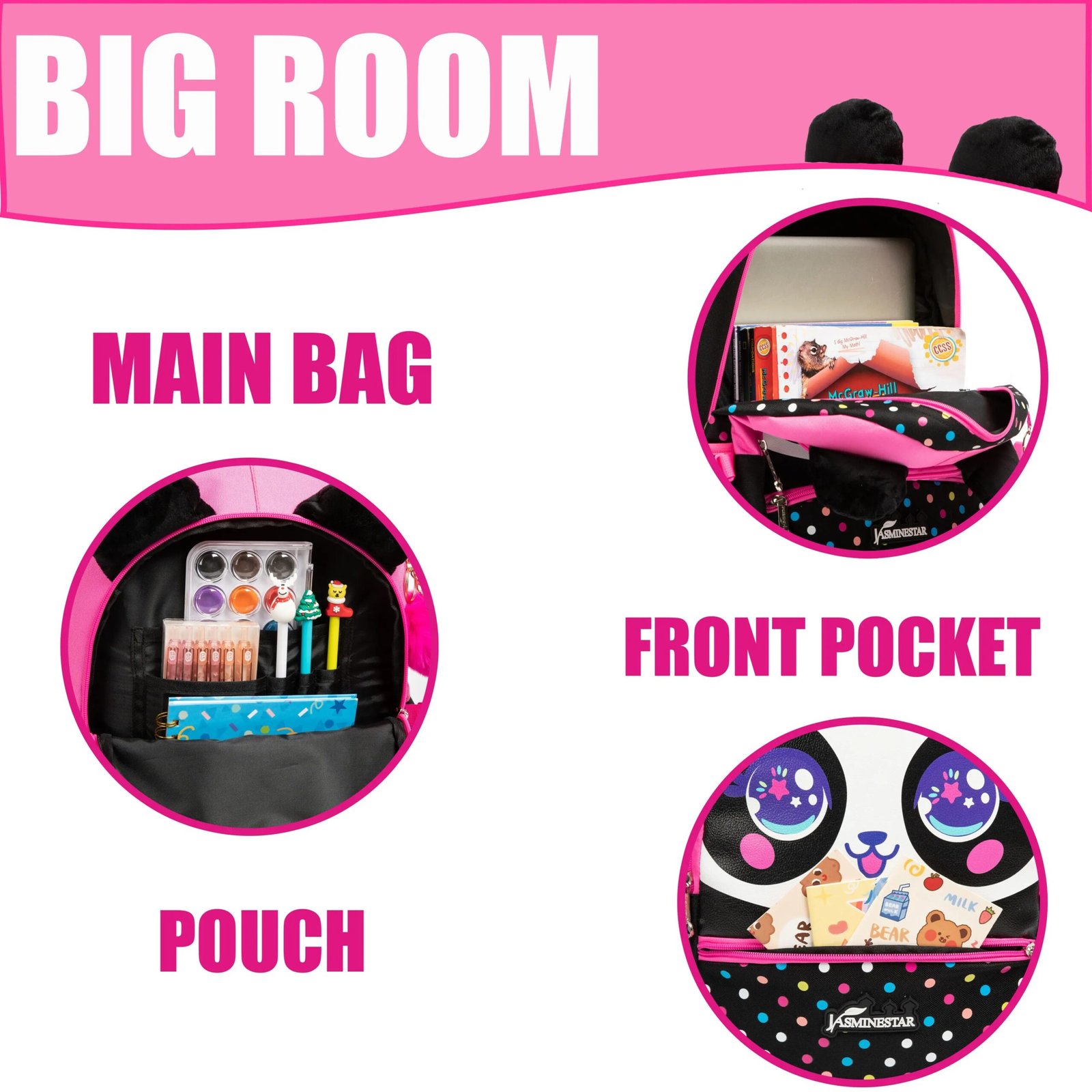 Kids Backpacks for Girls School Bag with Lunch Box School Backpack for Girls Set Cute Bookbag for Kindergarten