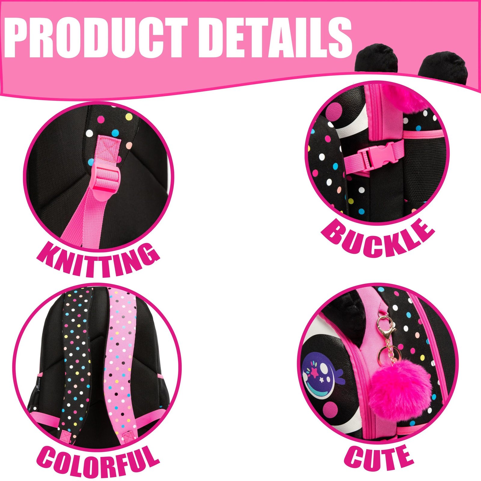 Kids Backpacks for Girls School Bag with Lunch Box School Backpack for Girls Set Cute Bookbag for Kindergarten