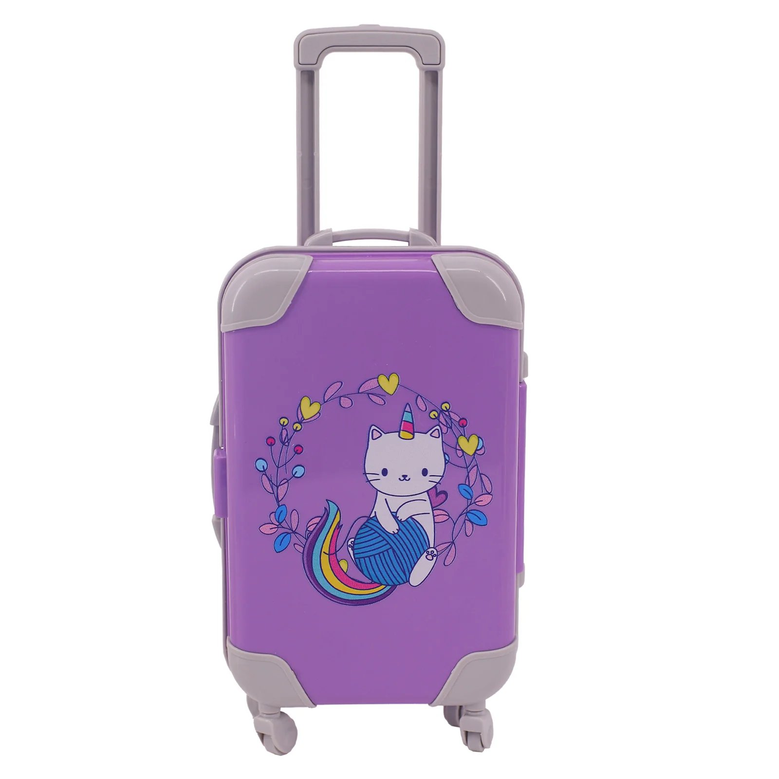 Doll Accessories Suitcase Cartoon Animal Print Fit For 18 Inch American Dolls 43Cm Baby Reborn Doll Clothes Storage,Kid Toy Gift