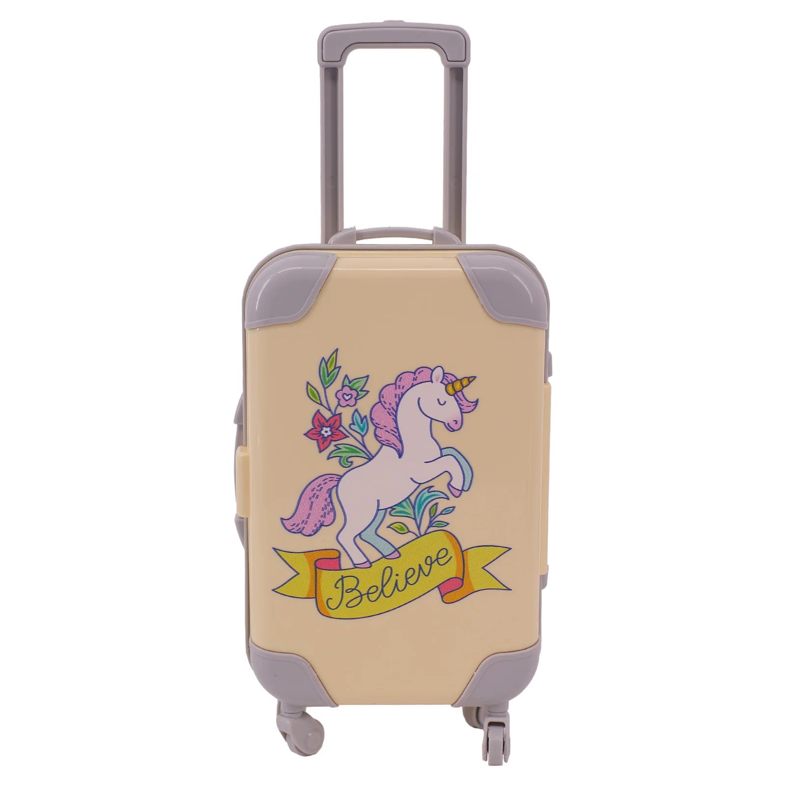 Doll Accessories Suitcase Cartoon Animal Print Fit For 18 Inch American Dolls 43Cm Baby Reborn Doll Clothes Storage,Kid Toy Gift