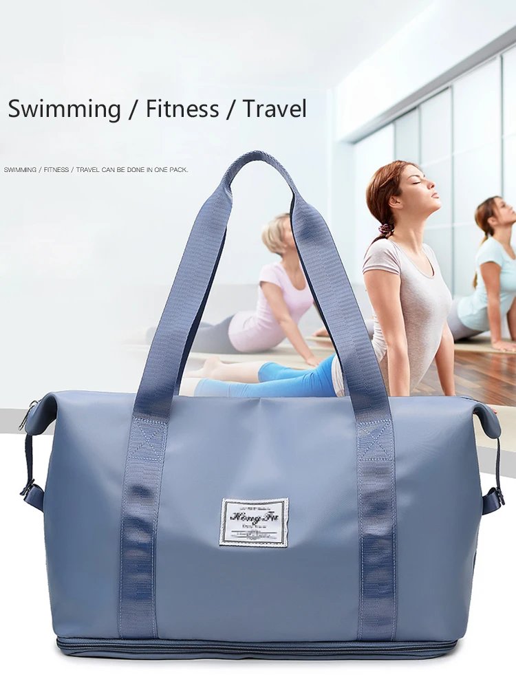 Carry On Travel Duffle Bag Nylon Waterproof Sports Gym Tote Bags for Women Large Capacity Storage Luggage Handbag