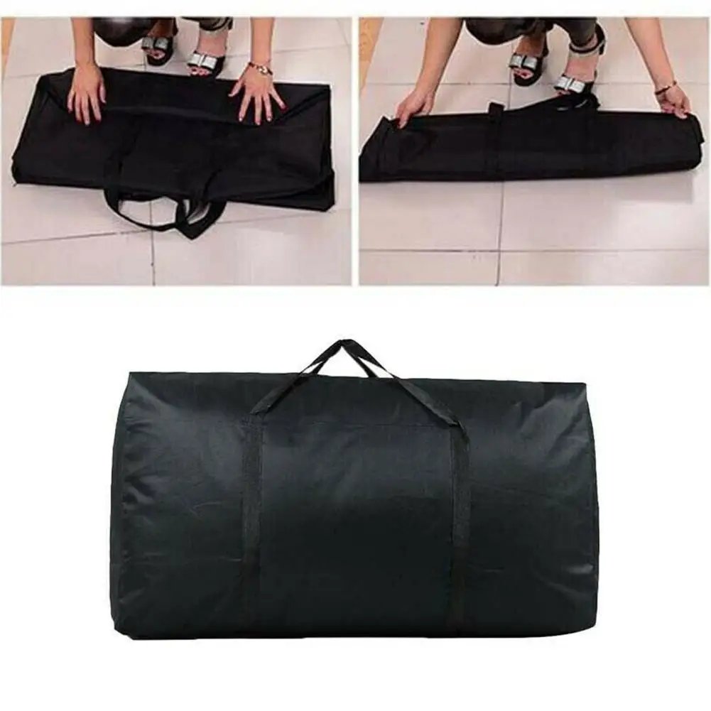 Unisex Large Capacity Folding Duffle Bag Travel Clothes Storage Bags Zipper Oxford Weekend Bag Thin Portable Moving Luggage Bags