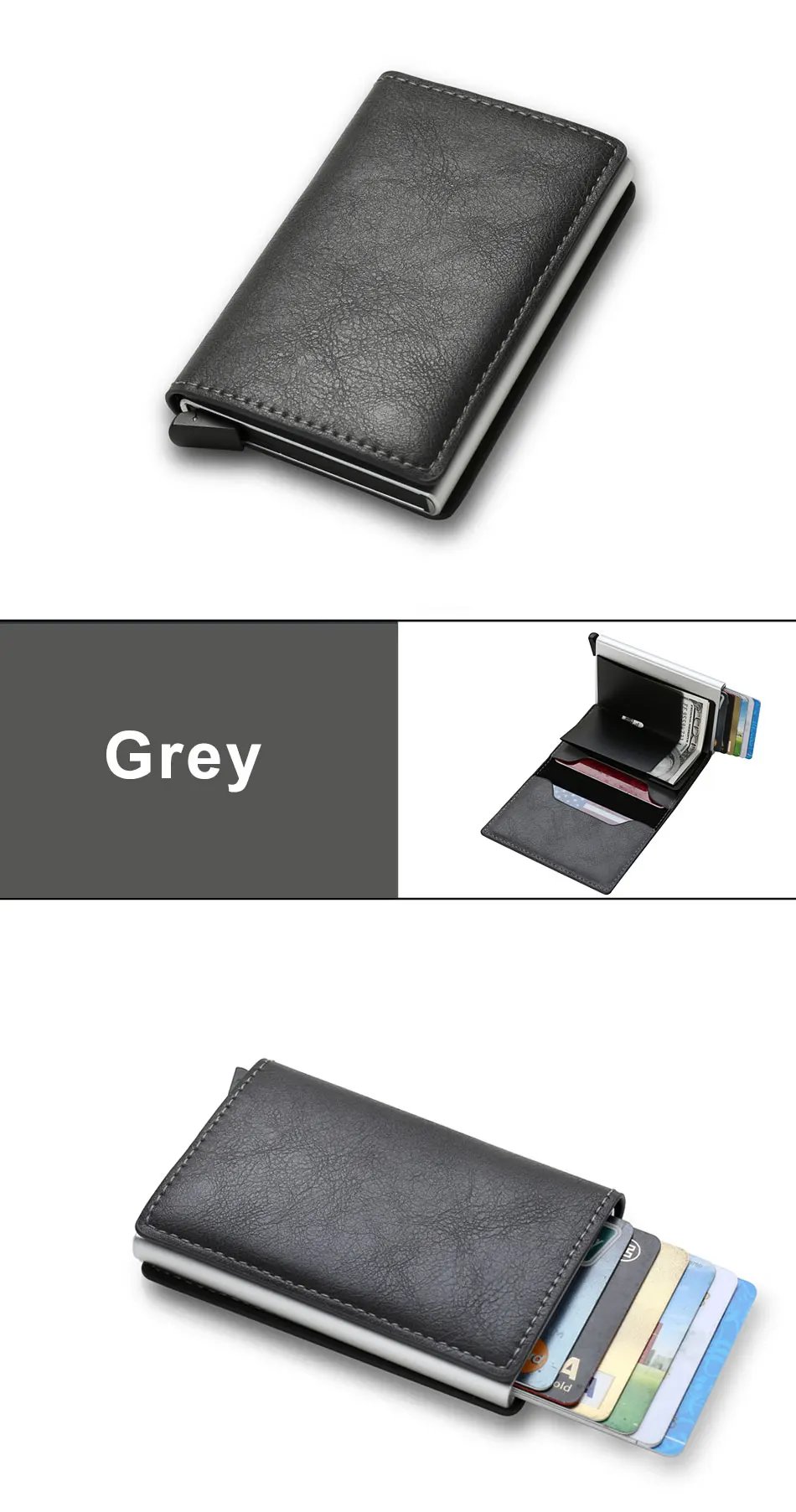 Anti Rfid Credit Card Holder Smart Minimalist Wallet Pocket Men Women Slim Cardholder Bank Secure Creditcard Case Dropshipping