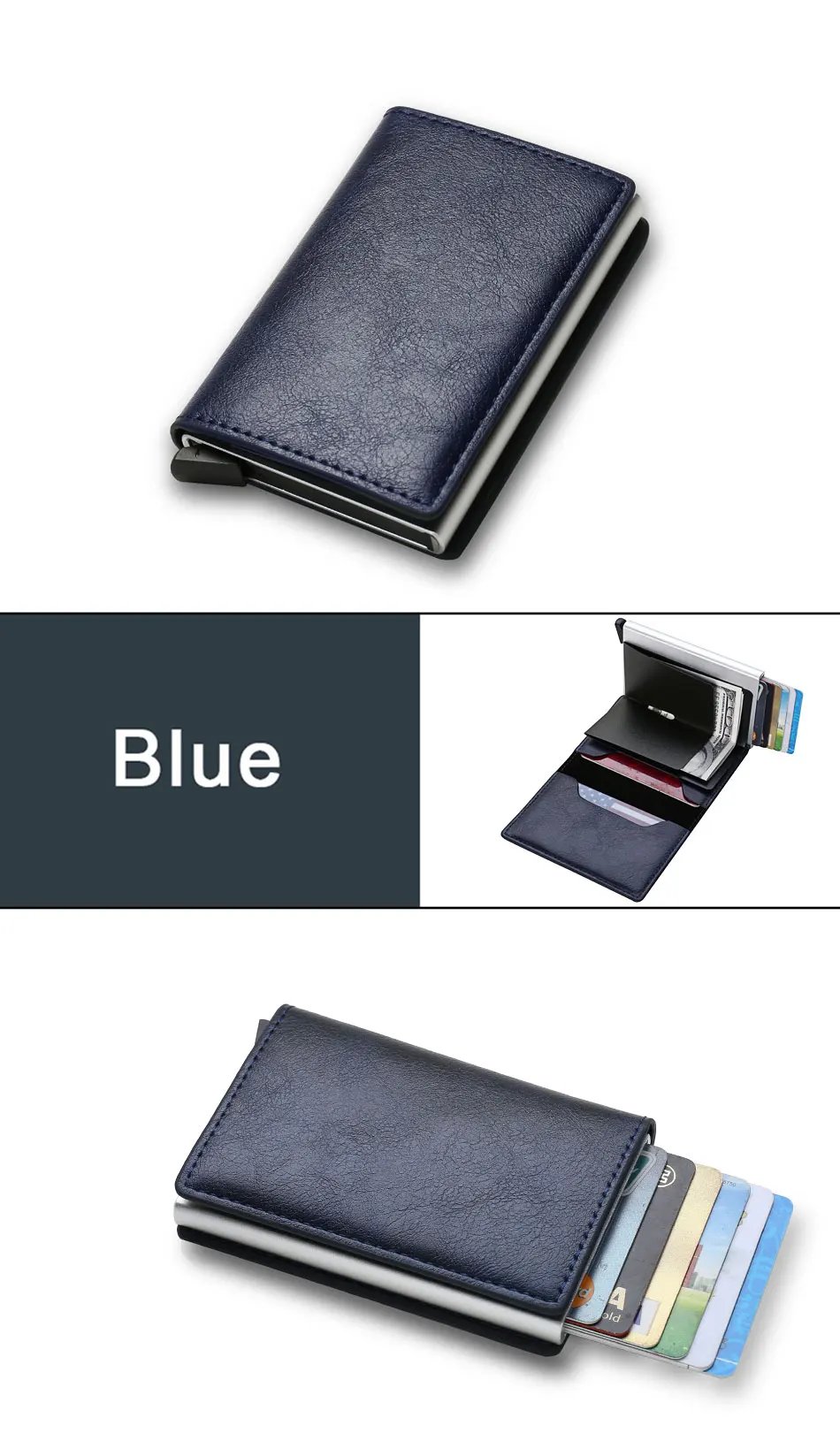 Anti Rfid Credit Card Holder Smart Minimalist Wallet Pocket Men Women Slim Cardholder Bank Secure Creditcard Case Dropshipping