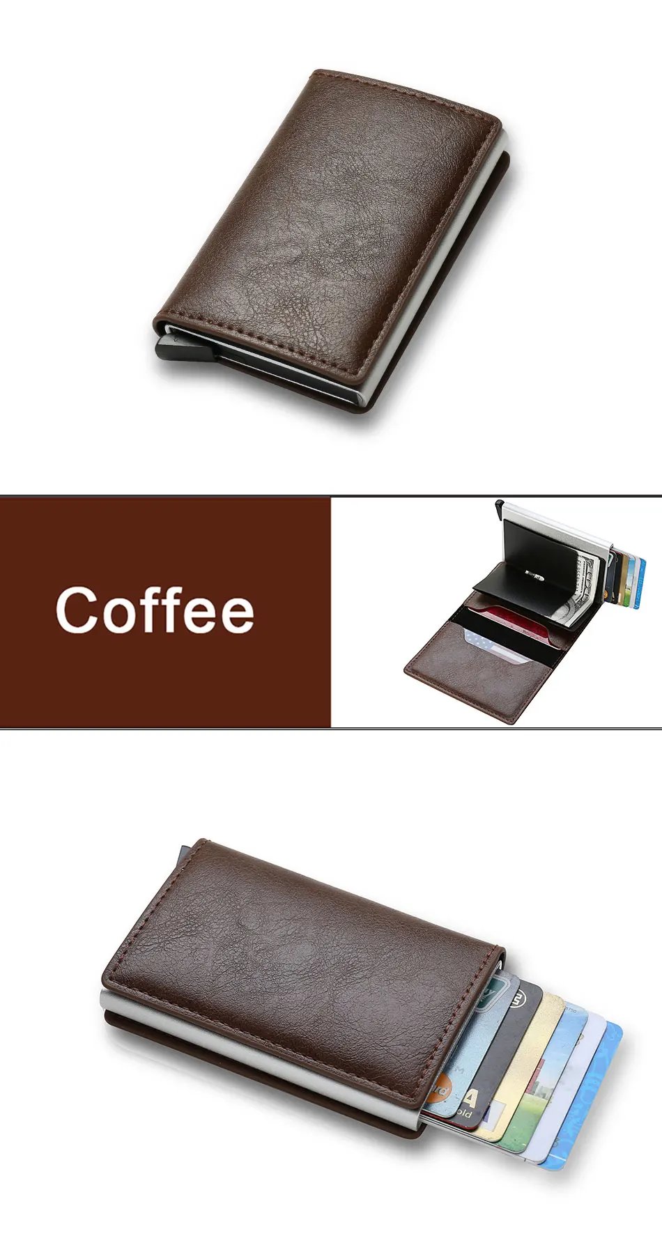 Anti Rfid Credit Card Holder Smart Minimalist Wallet Pocket Men Women Slim Cardholder Bank Secure Creditcard Case Dropshipping