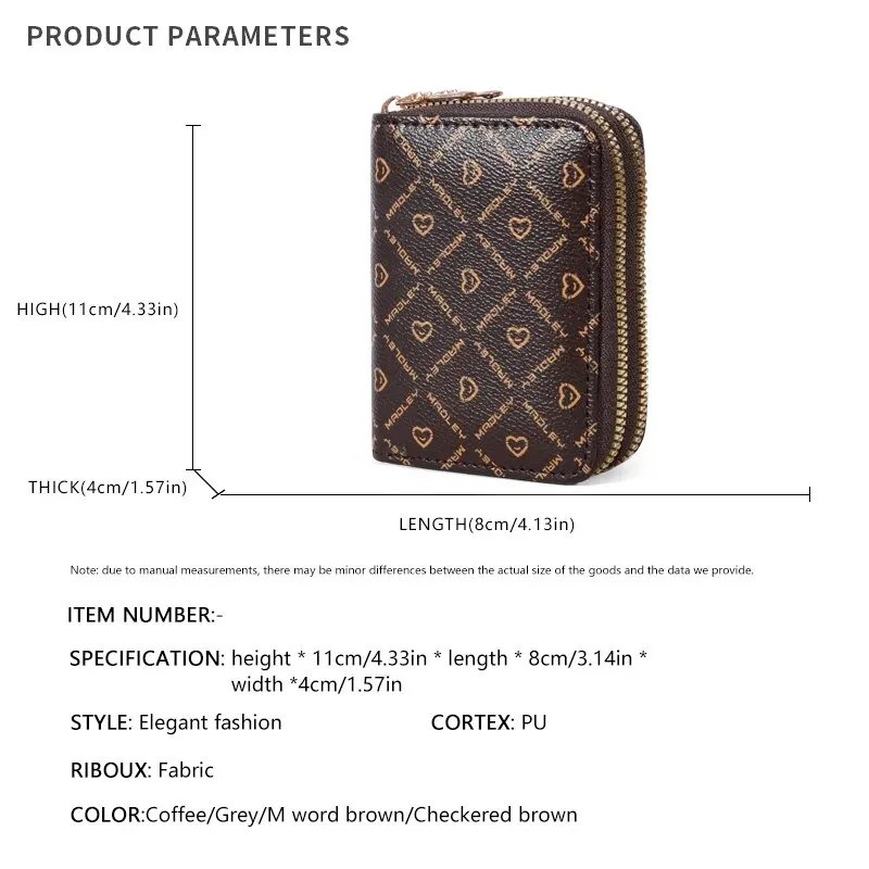 Womens Credit Card Wallet, Large Capacity Multi Card Case Wallet With ID Window, Zipper Card Cases Holder