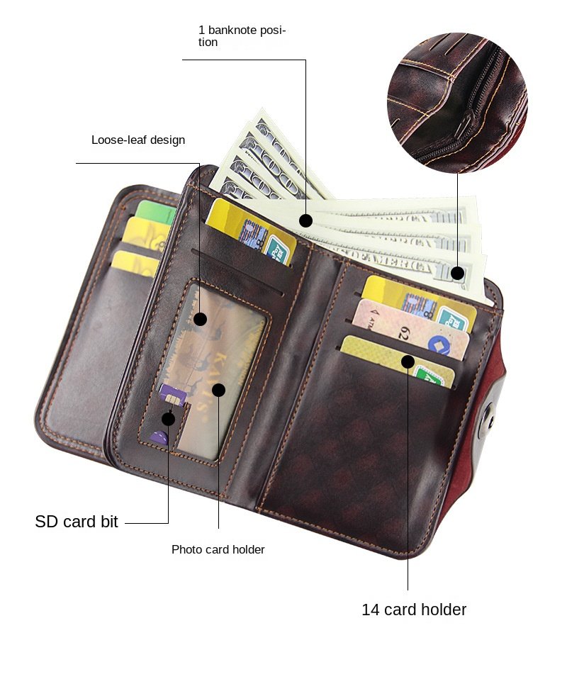 New Men Wallet PU Short Male Purse with Coin Pocket Card Holder Brand Trifold Wallet Men's Clutch Money Bag Coin Purses