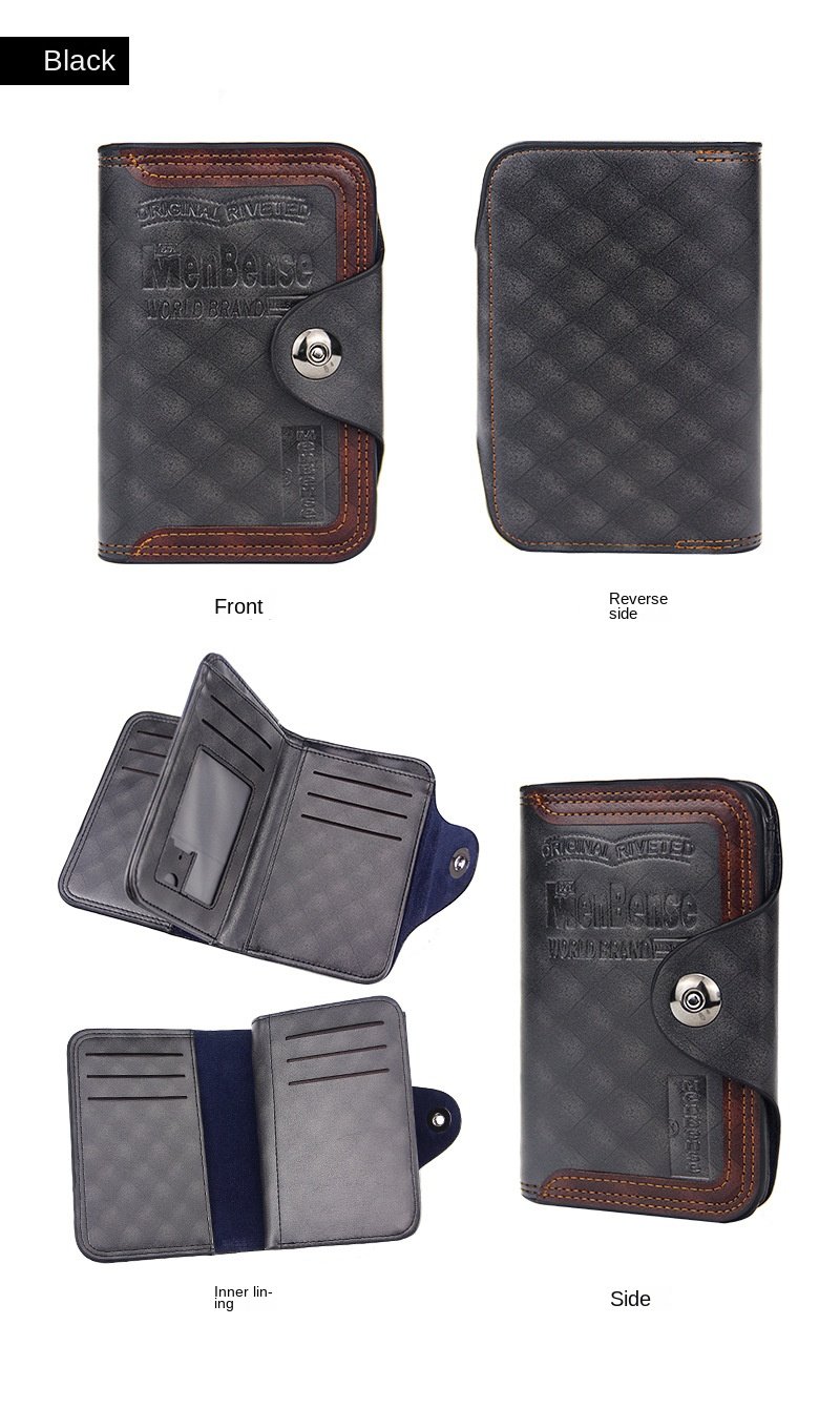 New Men Wallet PU Short Male Purse with Coin Pocket Card Holder Brand Trifold Wallet Men's Clutch Money Bag Coin Purses