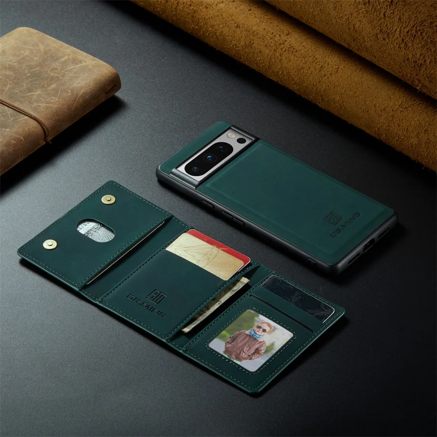 Luxury Magnetic Leather Wallet Case for Google Pixel 8 Pro 7 7A 6 6A Fold Pixel8 Pixel7 Kickstand Money Credit Card Holder Cover Luxury Magnetic Leather Wallet Case for Google Pixel 8 Pro 7 7A 6 6A Fold Pixel8 Pixel7 Kickstand Money Credit Card Holder Cover