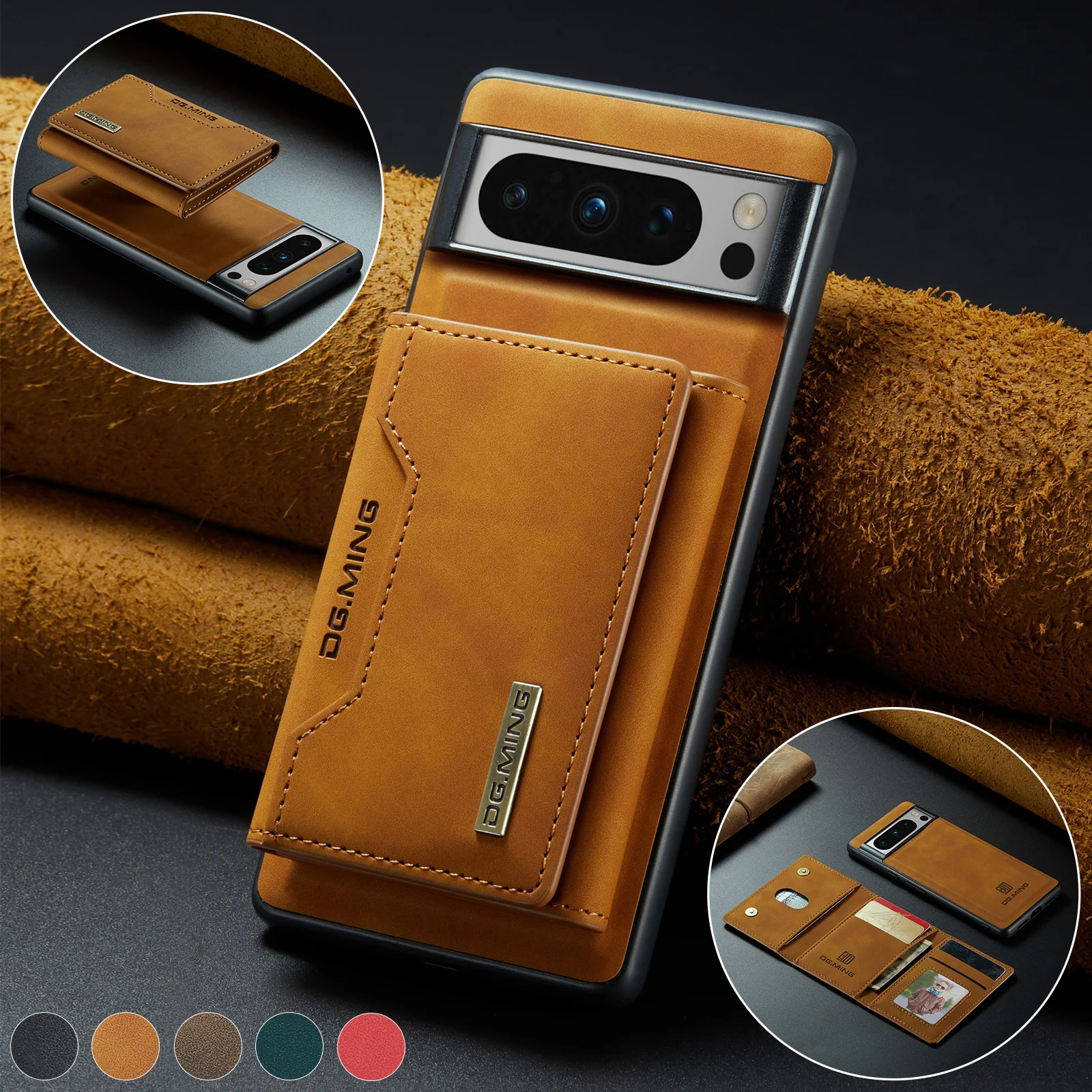 Luxury Magnetic Leather Wallet Case for Google Pixel 8 Pro 7 7A 6 6A Fold Pixel8 Pixel7 Kickstand Money Credit Card Holder Cover Luxury Magnetic Leather Wallet Case for Google Pixel 8 Pro 7 7A 6 6A Fold Pixel8 Pixel7 Kickstand Money Credit Card Holder Cover