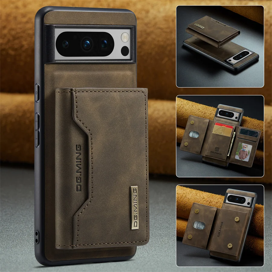 Luxury Magnetic Leather Wallet Case for Google Pixel 8 Pro 7 7A 6 6A Fold Pixel8 Pixel7 Kickstand Money Credit Card Holder Cover Luxury Magnetic Leather Wallet Case for Google Pixel 8 Pro 7 7A 6 6A Fold Pixel8 Pixel7 Kickstand Money Credit Card Holder Cover