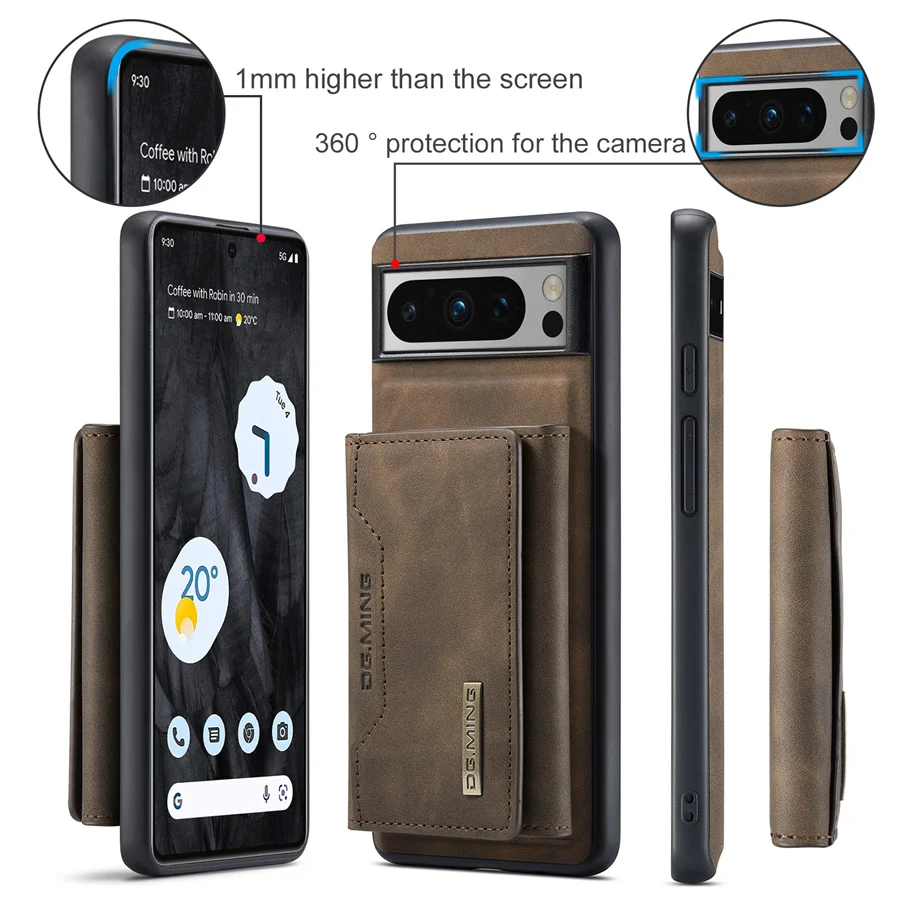 Luxury Magnetic Leather Wallet Case for Google Pixel 8 Pro 7 7A 6 6A Fold Pixel8 Pixel7 Kickstand Money Credit Card Holder Cover Luxury Magnetic Leather Wallet Case for Google Pixel 8 Pro 7 7A 6 6A Fold Pixel8 Pixel7 Kickstand Money Credit Card Holder Cover