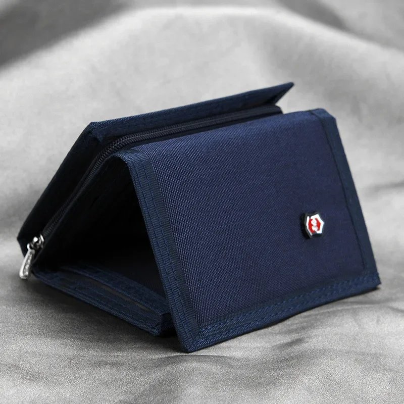 Men'S 5 Colors Korean Tri-Fold Coin Purse Canvas Wallet Solid Color Fashion Slim Multifunctional Classic Portable Card Holder Men'S 5 Colors Korean Tri-Fold Coin Purse Canvas Wallet Solid Color Fashion Slim Multifunctional Classic Portable Card Holder