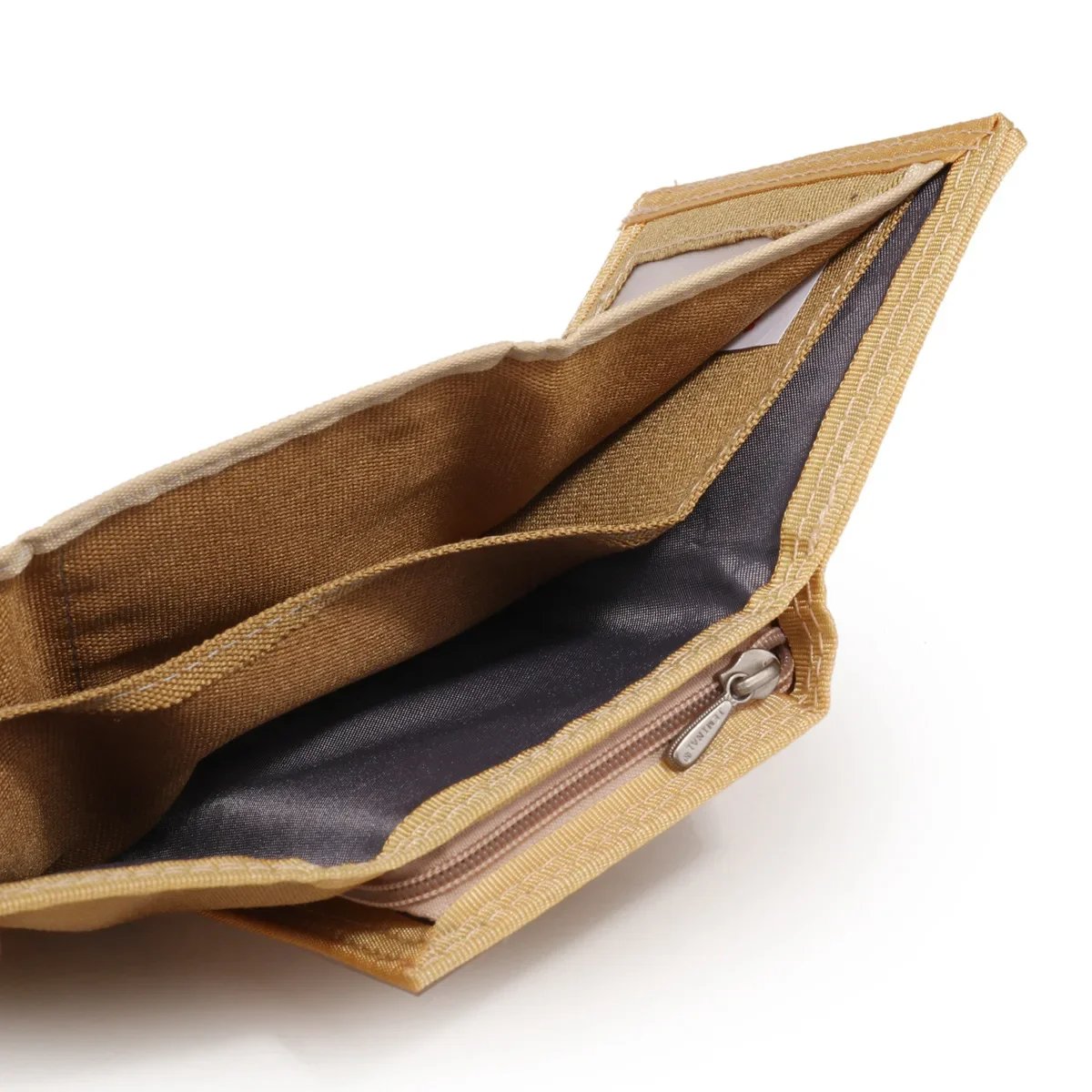 Men'S 5 Colors Korean Tri-Fold Coin Purse Canvas Wallet Solid Color Fashion Slim Multifunctional Classic Portable Card Holder