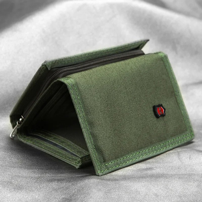 Men'S 5 Colors Korean Tri-Fold Coin Purse Canvas Wallet Solid Color Fashion Slim Multifunctional Classic Portable Card Holder Men'S 5 Colors Korean Tri-Fold Coin Purse Canvas Wallet Solid Color Fashion Slim Multifunctional Classic Portable Card Holder