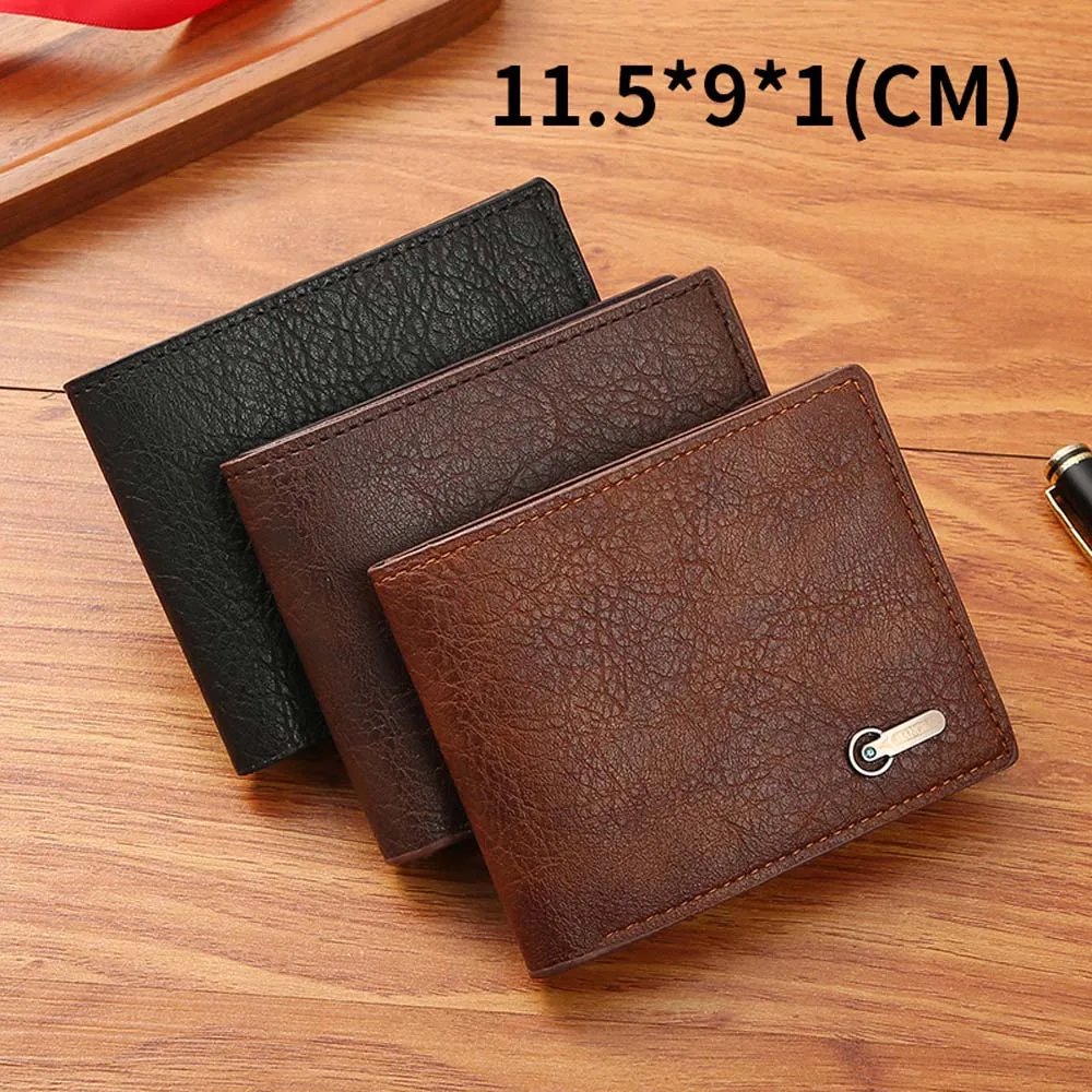 Men&rsquo;S Pu Leather Business Wallets Coin Bags Purses Dollar Slim Large Capacity Male Multifunctional Casual Wallet Card Holders