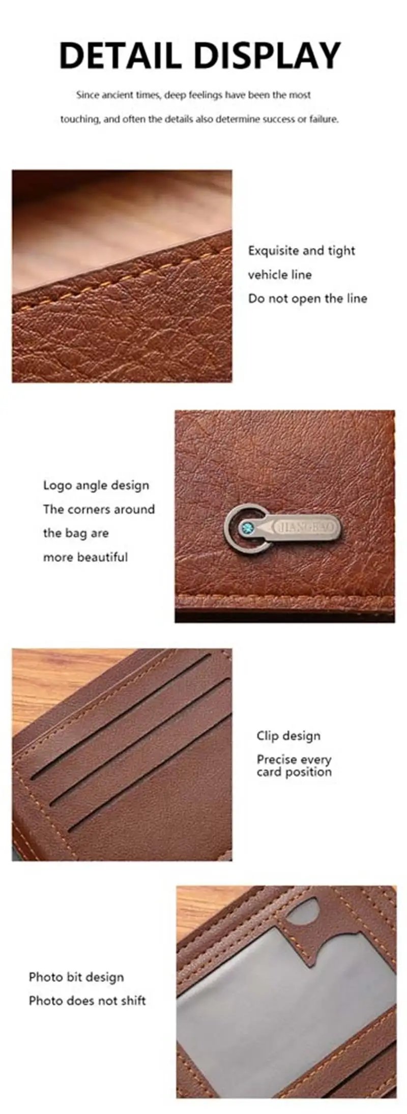 Men&rsquo;S Pu Leather Business Wallets Coin Bags Purses Dollar Slim Large Capacity Male Multifunctional Casual Wallet Card Holders