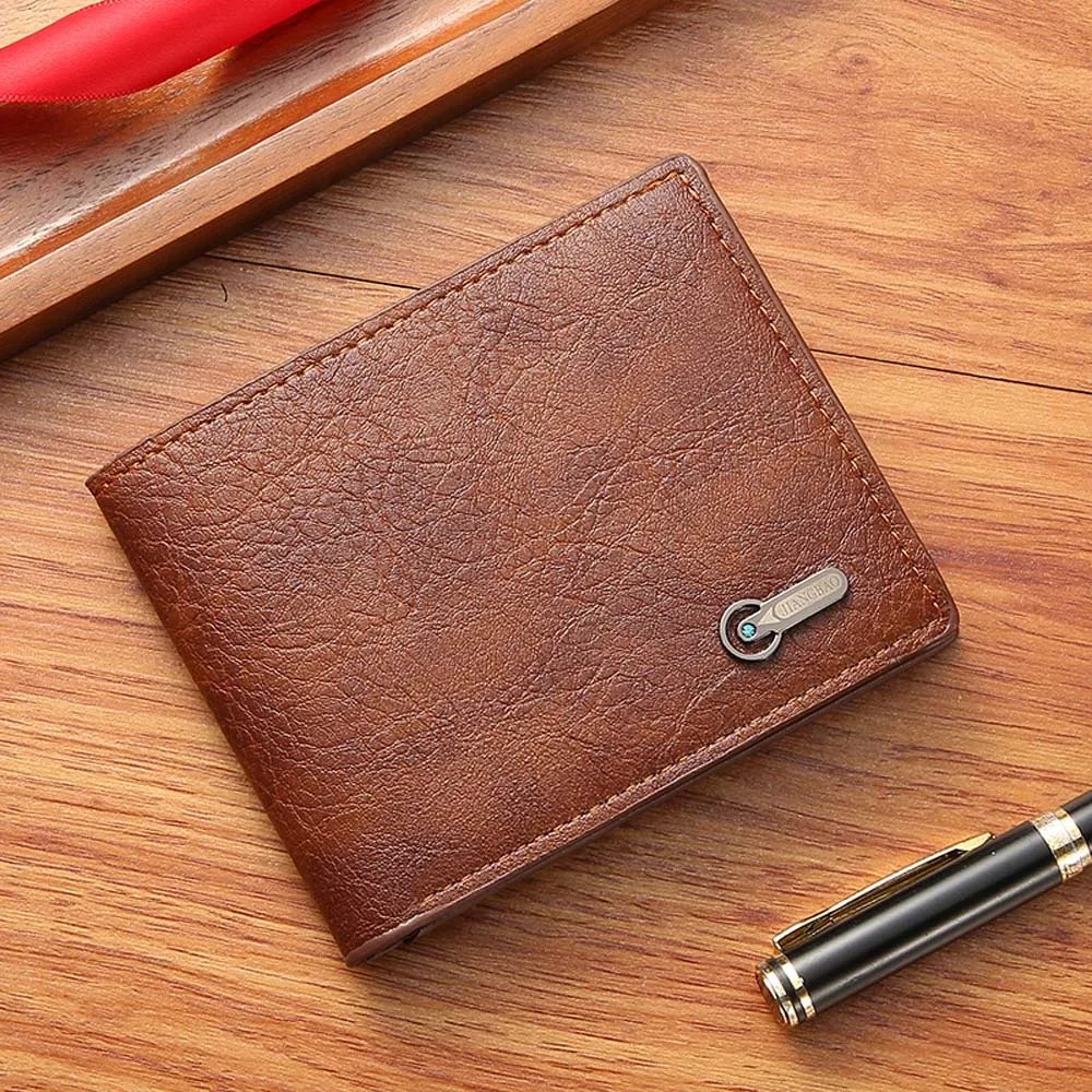 Men&rsquo;S Pu Leather Business Wallets Coin Bags Purses Dollar Slim Large Capacity Male Multifunctional Casual Wallet Card Holders