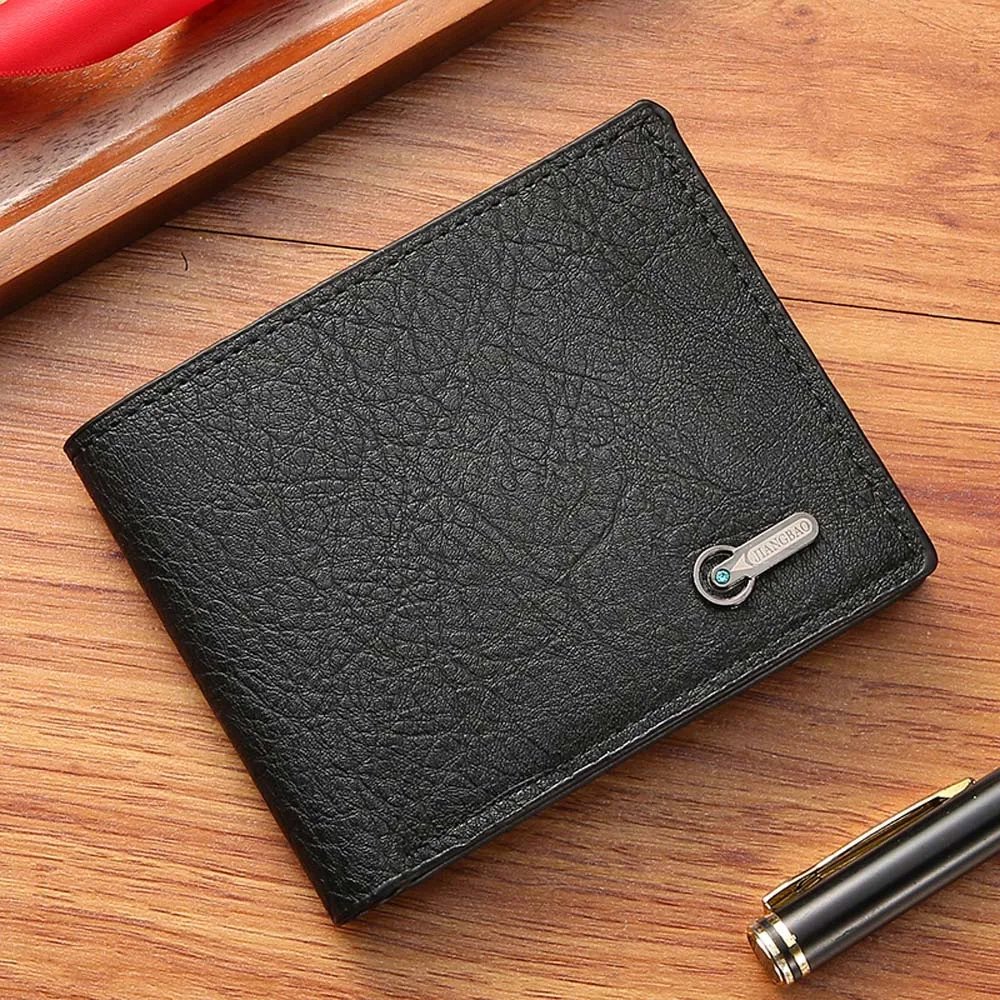 Men&rsquo;S Pu Leather Business Wallets Coin Bags Purses Dollar Slim Large Capacity Male Multifunctional Casual Wallet Card Holders