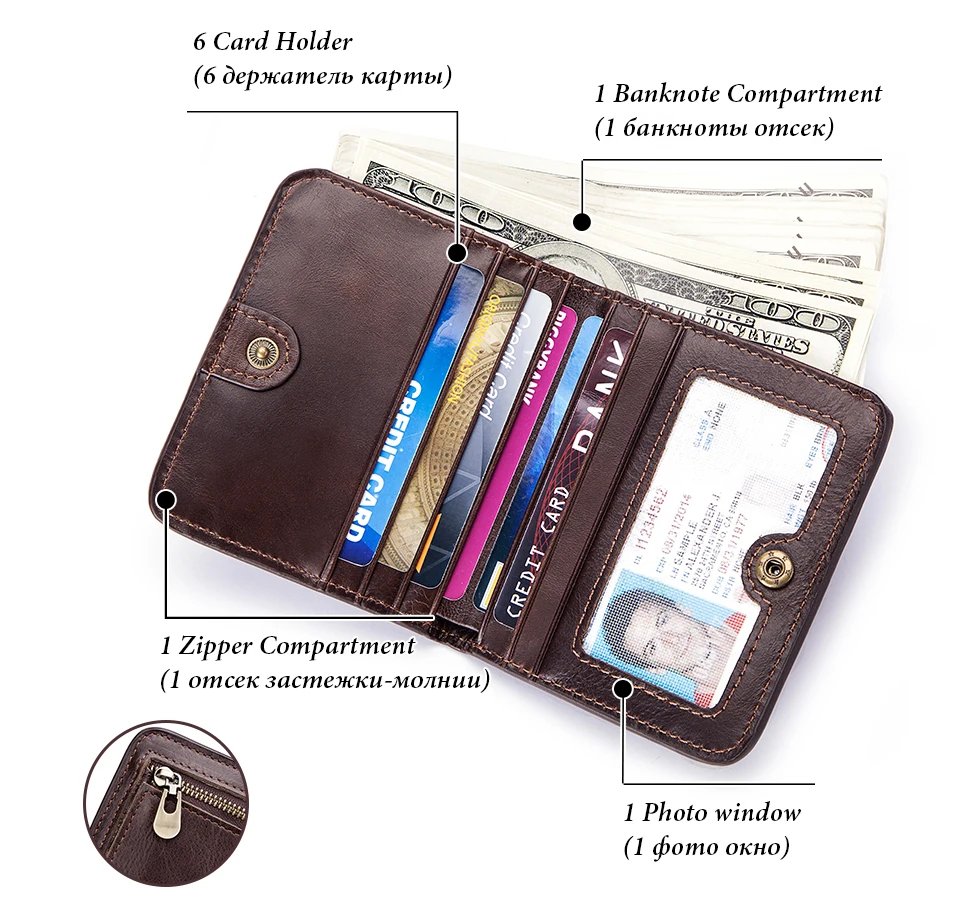 High Quality Men's Wallet Genuine Leather Slim Wallet Business Short Wallets Zipper Pouch Small Coin Purse Money Bag Portomonee High Quality Men's Wallet Genuine Leather Slim Wallet Business Short Wallets Zipper Pouch Small Coin Purse Money Bag Portomonee