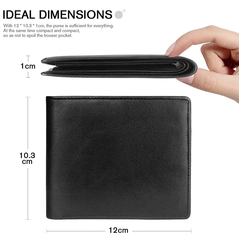 Custom name 100% Genuine Leather RFID Blocking Slim Trifold Men Wallets with Coin Pocket and ID Window Minimalist Wallet for Men Custom name 100% Genuine Leather RFID Blocking Slim Trifold Men Wallets with Coin Pocket and ID Window Minimalist Wallet for Men