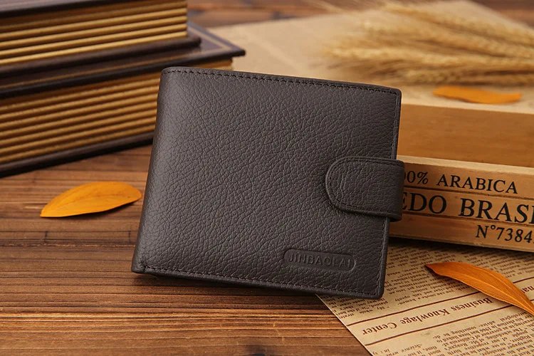 Leather Men Wallets Cow Leather Solid Sample Style Zipper Purse Man Card Horders Famous Brand High Quality Male Wallet