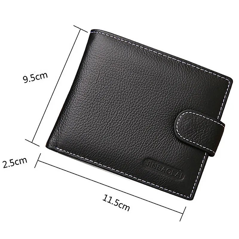 Leather Men Wallets Cow Leather Solid Sample Style Zipper Purse Man Card Horders Famous Brand High Quality Male Wallet