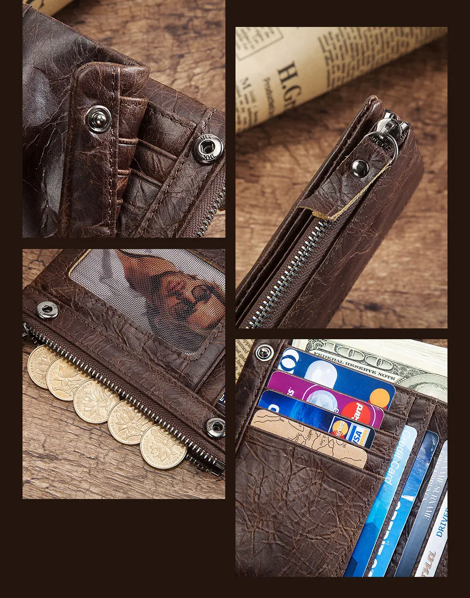 Top Quality Genuine Cow Leather Wallet Men Hasp Design Short Purse With Passport Photo Holder For Male Clutch Wallets Engraving Top Quality Genuine Cow Leather Wallet Men Hasp Design Short Purse With Passport Photo Holder For Male Clutch Wallets Engraving