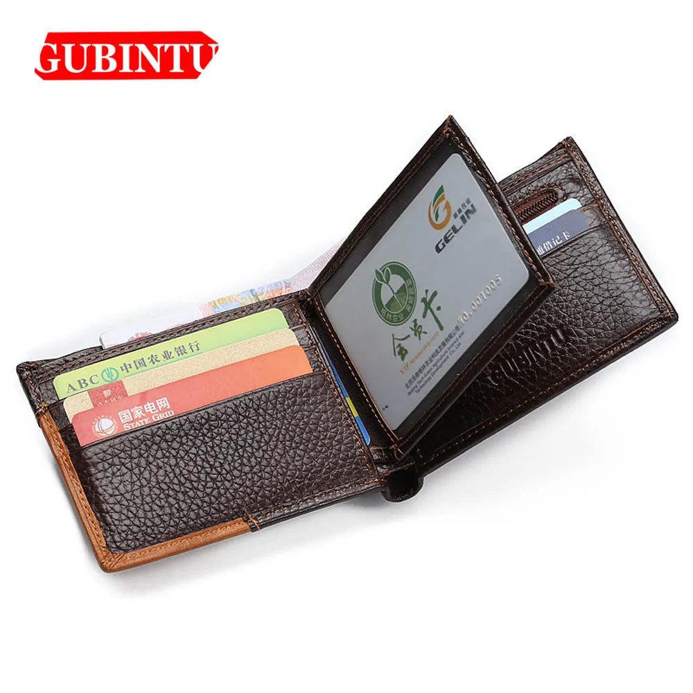 Genuine Leather Men Wallets Coin Pocket Zipper Real Men's Leather Wallet with Coin High Quality Male Purse Eagle cartera