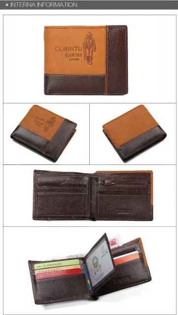 Genuine Leather Men Wallets Coin Pocket Zipper Real Men's Leather Wallet with Coin High Quality Male Purse Eagle cartera