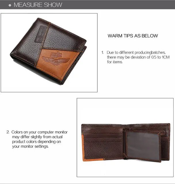 Genuine Leather Men Wallets Coin Pocket Zipper Real Men's Leather Wallet with Coin High Quality Male Purse Eagle cartera