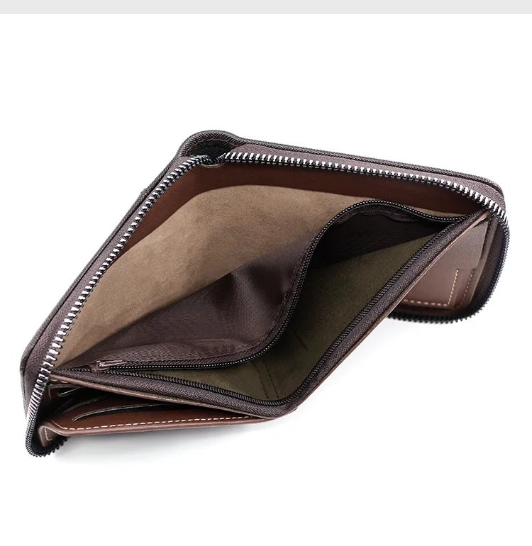 New Men's Wallet Short Korean Style Men's Zipper Bag Coin Pocket Card Holder Party Bag for Man Credit Card Holder Rfid Wallet