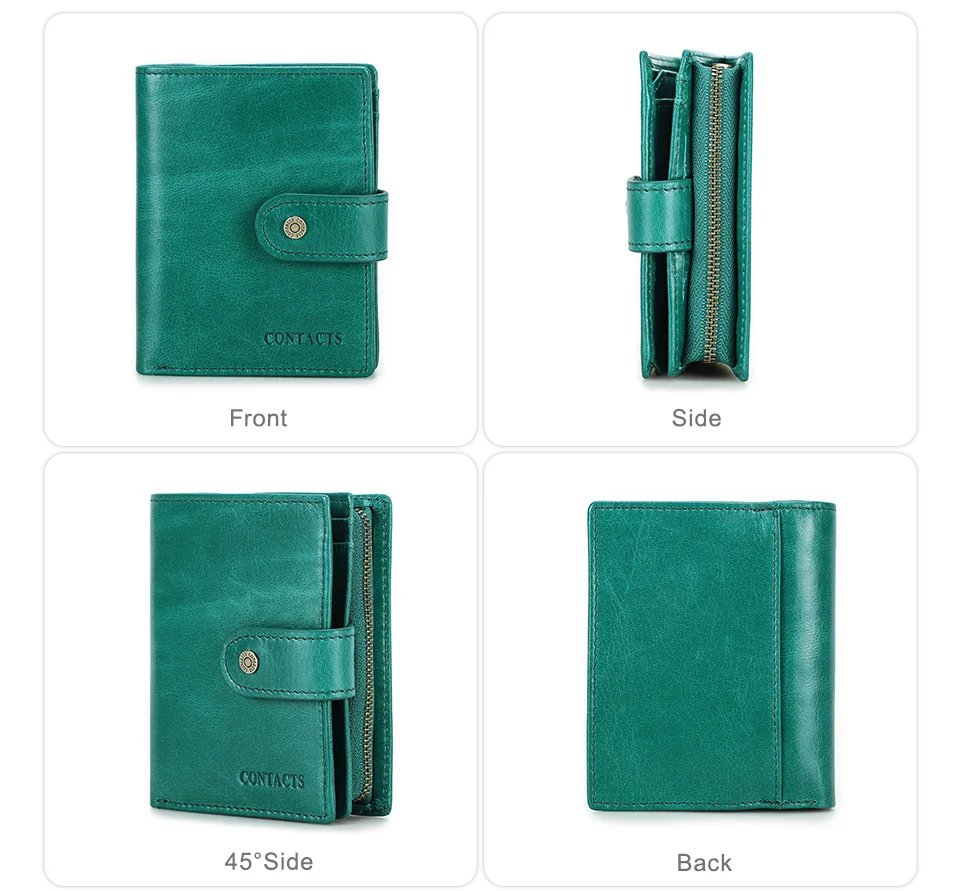 Genuine Leather Wallets Women Men Wallet Short Small RFID Blocking Card Holder Wallets Ladies Red Coin Purse Genuine Leather Wallets Women Men Wallet Short Small RFID Blocking Card Holder Wallets Ladies Red Coin Purse
