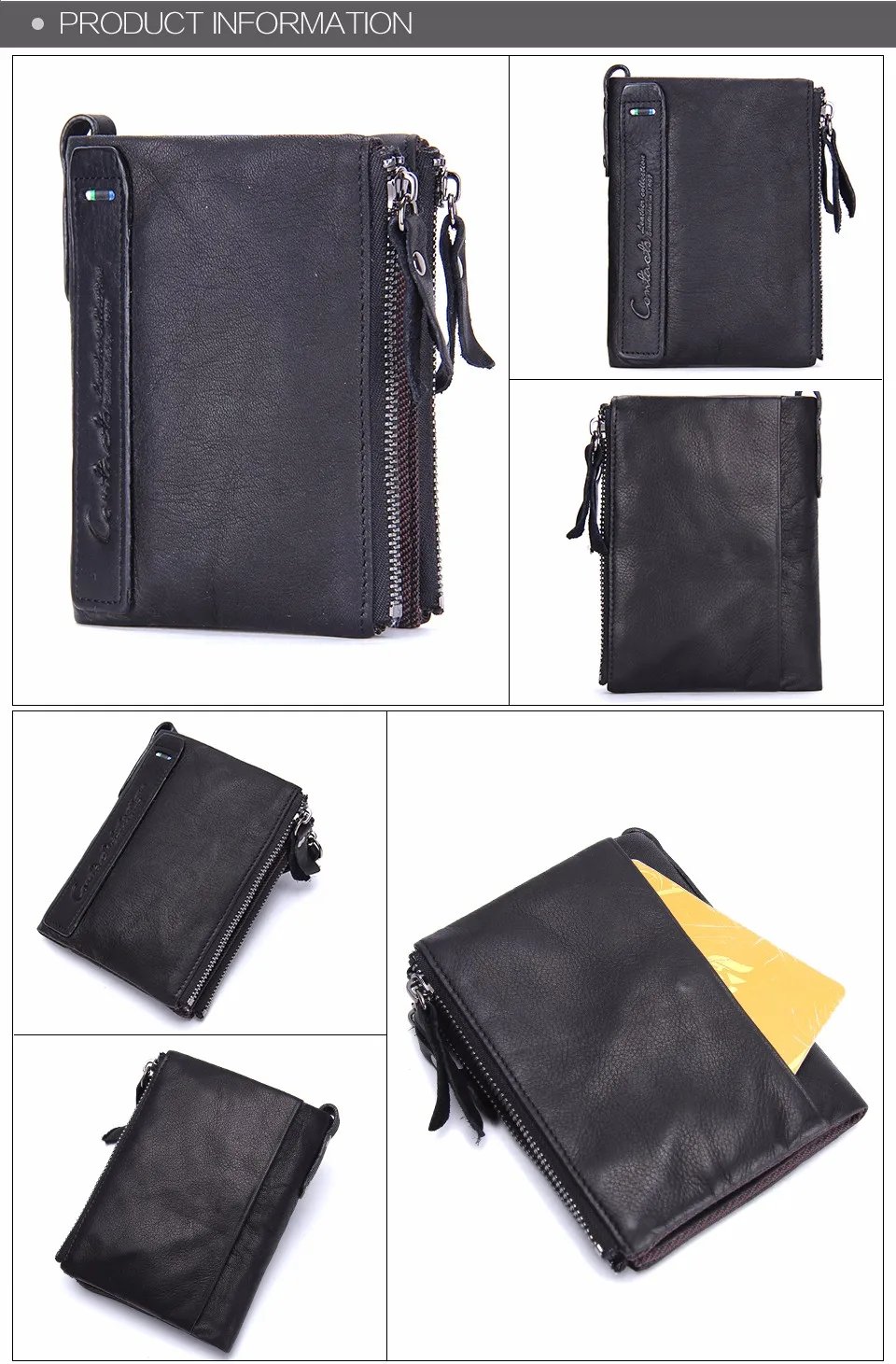 HOT Genuine Crazy Horse Cowhide Leather Men Wallet Short Coin Purse Small Vintage Wallets Brand High Quality Designer