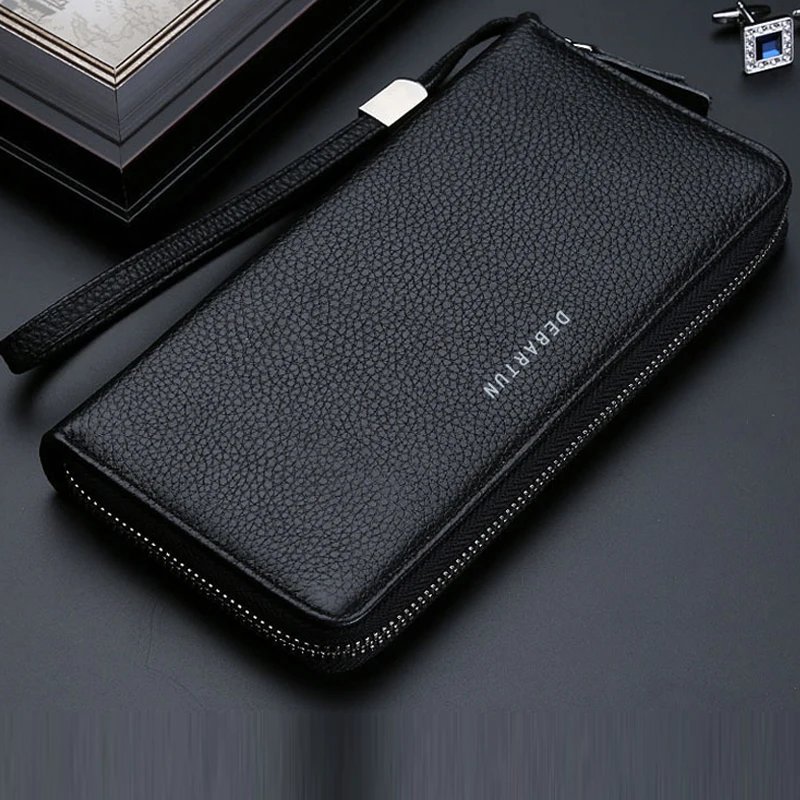 New Color Men`s Long Wallet for Men RFID Blocking Clutch Organizer Zipper Leather Business ID Credit Card Holder Purse New Color Men`s Long Wallet for Men RFID Blocking Clutch Organizer Zipper Leather Business ID Credit Card Holder Purse