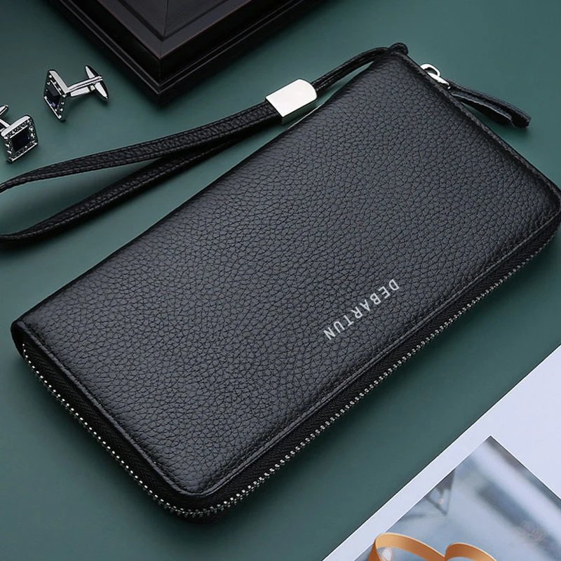 New Color Men`s Long Wallet for Men RFID Blocking Clutch Organizer Zipper Leather Business ID Credit Card Holder Purse New Color Men`s Long Wallet for Men RFID Blocking Clutch Organizer Zipper Leather Business ID Credit Card Holder Purse