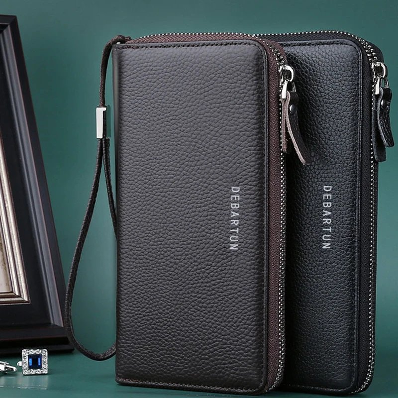 New Color Men`s Long Wallet for Men RFID Blocking Clutch Organizer Zipper Leather Business ID Credit Card Holder Purse New Color Men`s Long Wallet for Men RFID Blocking Clutch Organizer Zipper Leather Business ID Credit Card Holder Purse