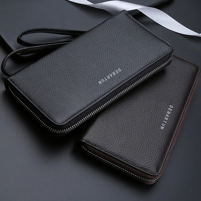 New Color Men`s Long Wallet for Men RFID Blocking Clutch Organizer Zipper Leather Business ID Credit Card Holder Purse New Color Men`s Long Wallet for Men RFID Blocking Clutch Organizer Zipper Leather Business ID Credit Card Holder Purse